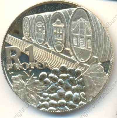 *#* 2000 SA Silver R1 Protea Uncirculated Wine Produc. Mintage 612!! *#*