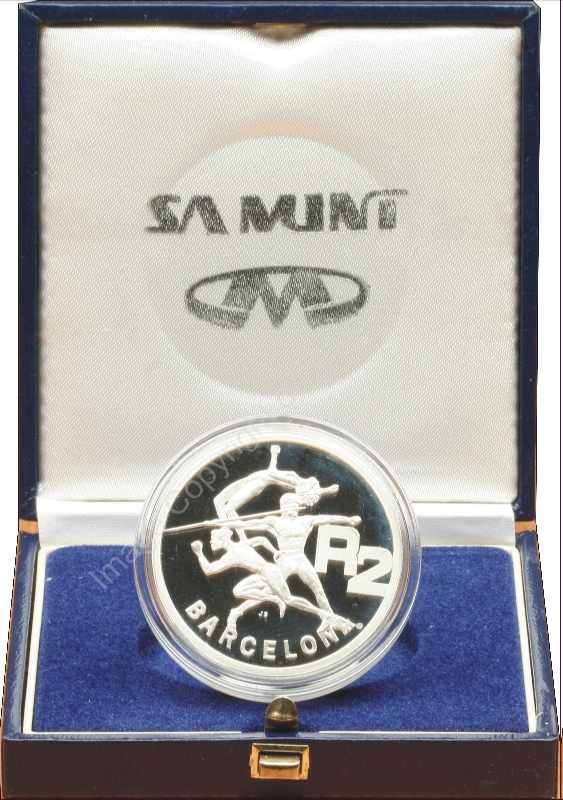 *#* SA Silver R2 Proof 1992 Barcelona Olympics - Mintage 14 853 - Delayed collection/delivery *#*