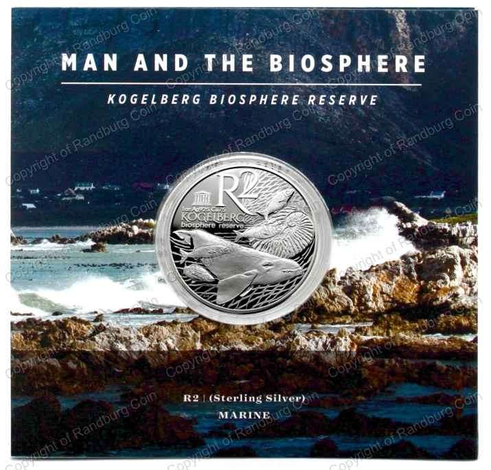 *#* SA Silver R2 Proof 2015 Man and the Biosphere - Kogelberg - Marine - Mintage 750 *#*