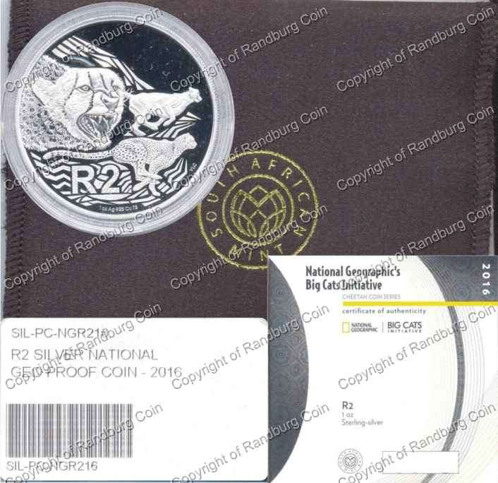*#* 2016 Silver Proof R2 National Geographics - Big Cats - Cheetah *#*
