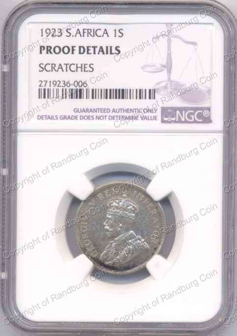 *#* 1923 SHILLING NGC SLABBED PROOF DETs SCRATCHES *#*