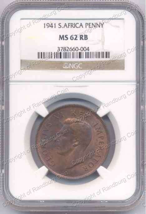 *#* 1941 PENNY NGC SLABBED MS 62 RB *#*