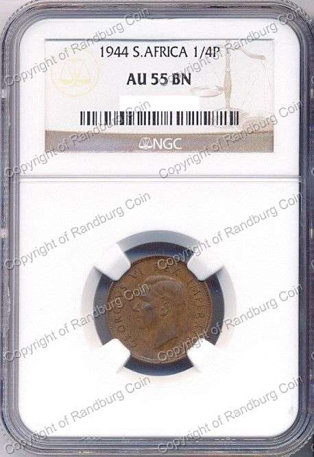 *#* 1944  QUARTER PENNY NGC GRADED AU 55 BN *#*