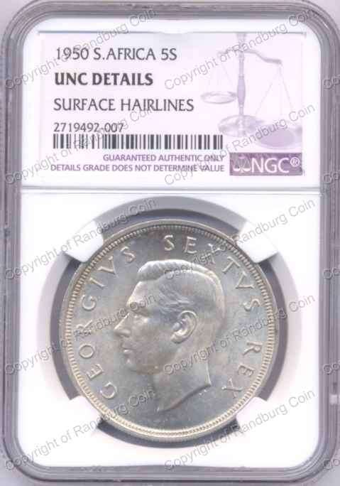 *#* 1950 CROWN NGC SLABBED UNC Details Surface Hairlines *#*