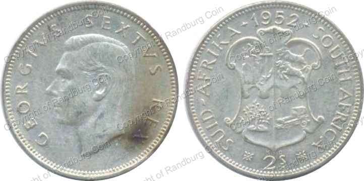 *#* 1952 SA SILVER 2 SHILLING *#*