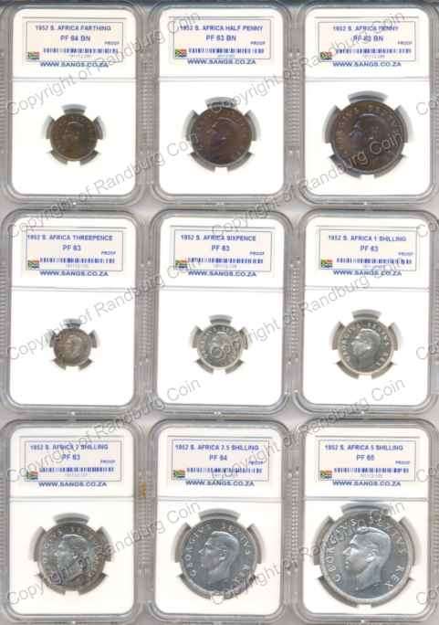 *#* 1952 SHORT PROOF SET SANGS  SLABBED *#*
