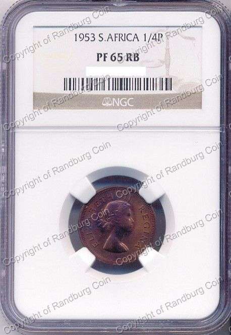 *#* 1953 QUARTER PENNY NGC GRADED PF 65 RB *#*