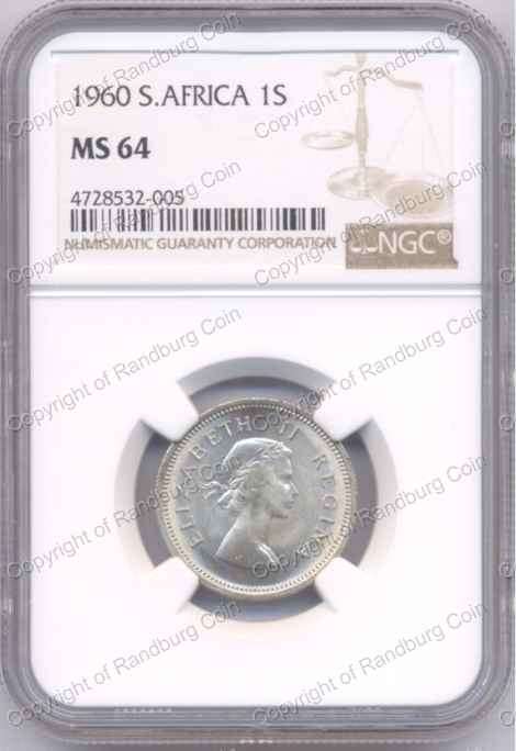 *#* 1960 SHILLING NGC SLABBED MS 64 *#*