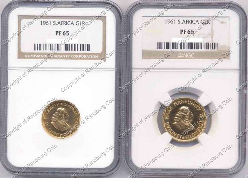 *#* 1961 NGC SLABBED GOLD SET - R1 = PF65, R2 = PF65 *FREE SHIPPING!!!* *#*