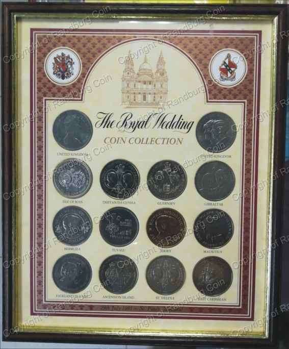 *#*1981 Prince Charles and Lady Diana Royal Wedding Framed Coin Collection*#*