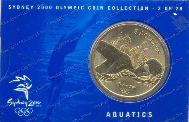 Australia_2000_UNC_5_Dollar_Olympics_Aquatics_Sleeve_ob
