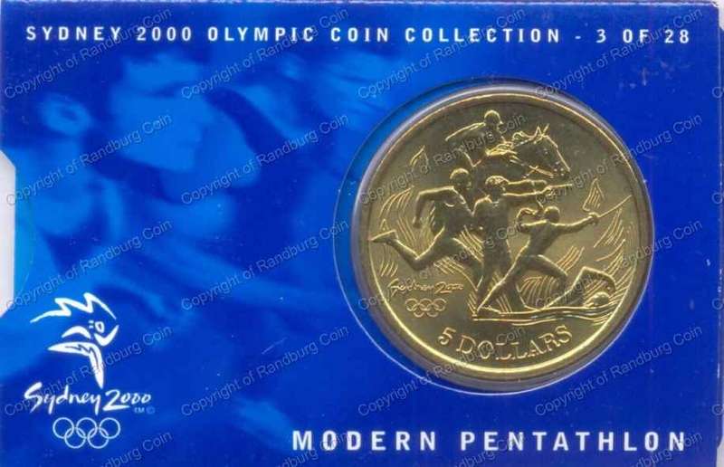 Australia_2000_UNC_5_Dollar_Olympics_Mod_pent_Sleeve_ob