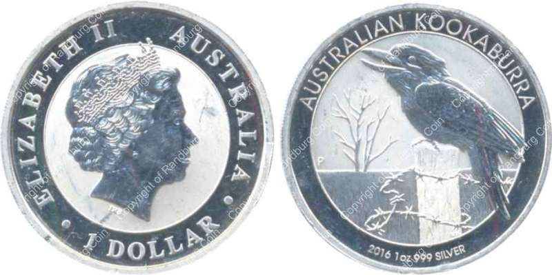 *#* 2016 Australia - Silver 1 oz - 1 Dollar Kookaburra Coin  - Mishandled #*