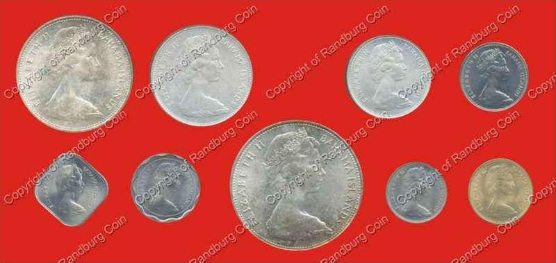 *#* Bahamas 1966 Mint Set - 4 of the coins contain  89+ grams of silver *#*