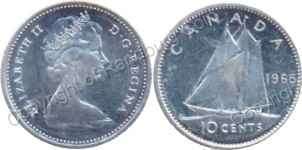 *#* Canada 1965 Silver 10 cents *#*