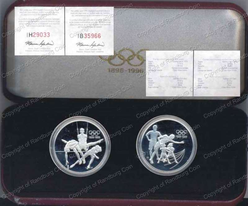 *#* Canada - 1992 Silver Proof 2 Coin Set - Olympics series i *#*