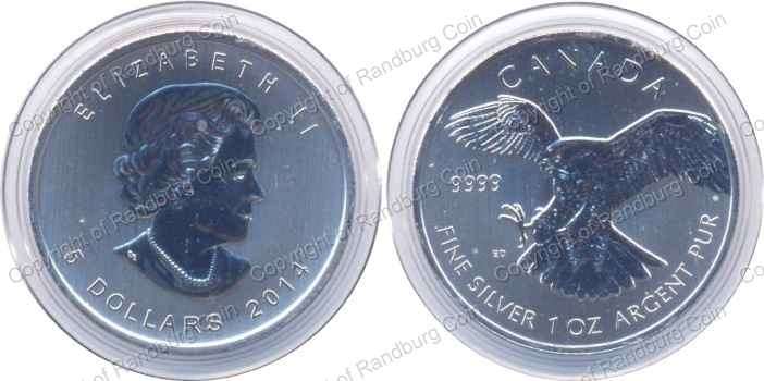 *#* Canada 2014 - Silver Bullion 5 Dollar - Peregrine Falcon *#*