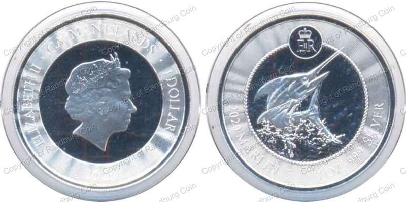 *#* Cayman Islands Silver 1oz Uncirculated 1 Dollar - Marlin *#*