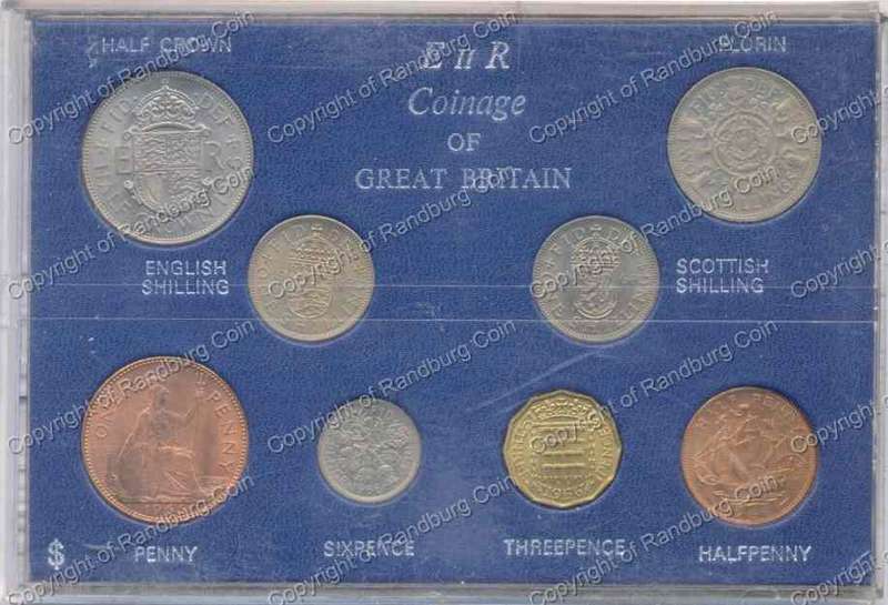 *#* Great Britain 1966 Coin Set in Perspex Holder - holder scratched *#*