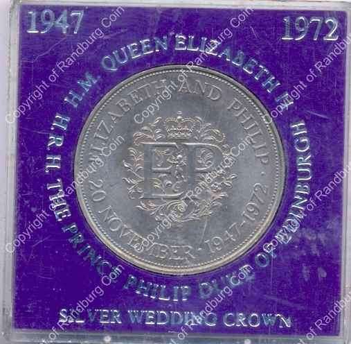 *#* Great Britain 1972 - Crown - Silver Wedding Anniversary in perspex holder*#*