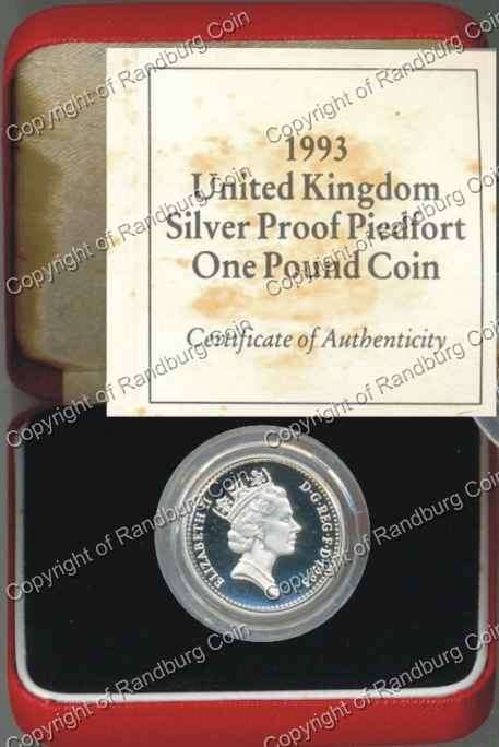 *#* Great Britain 1993 - Proof Silver Piedfort 1 Pound Coin *#*