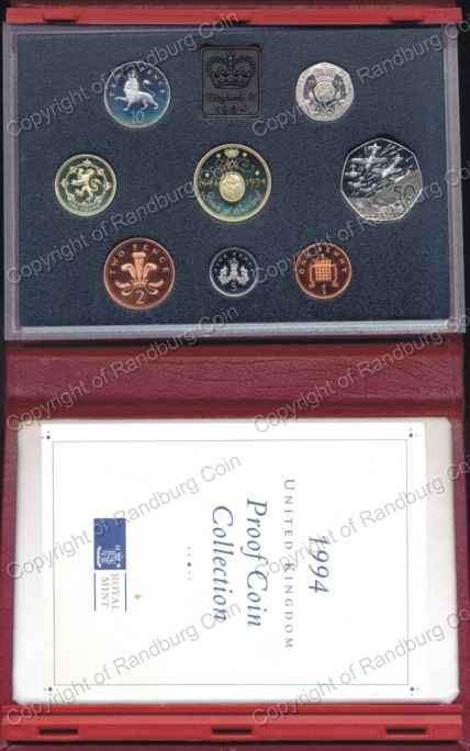 *#* Great Britain 1994 Deluxe Proof Coins Set *#*