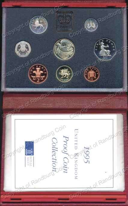 *#* Great Britain 1995 Deluxe Proof Coins Set *#*