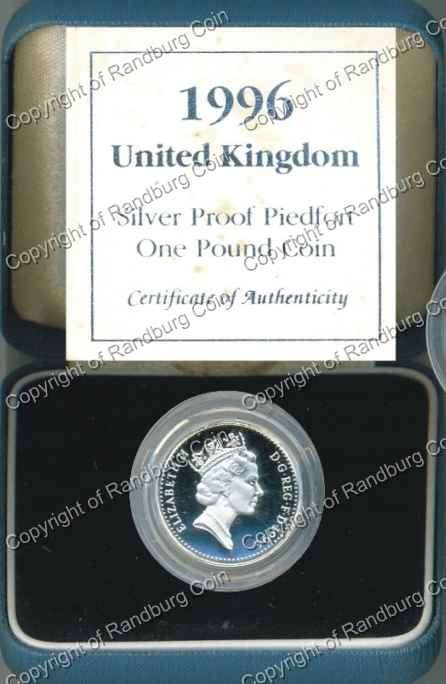 *#* Great Britain 1996 - Proof Silver Piedfort 1 Pound Coin *#*