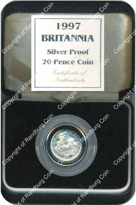 *#* Great Britain 1997 - Proof Silver 20 Pence Coin - Britannia *#*