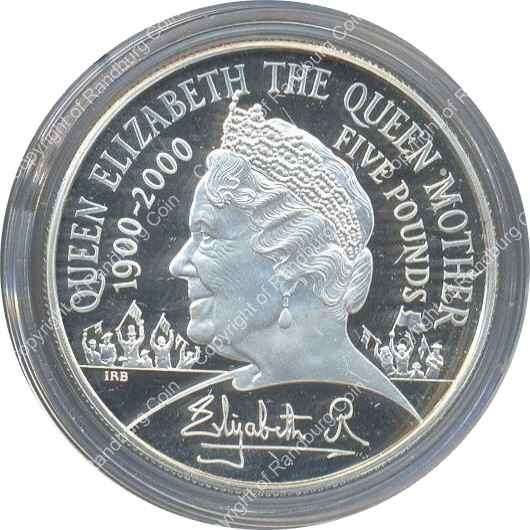 *#* Great Britain-Proof Silver 5 Pound-Queen Mother 100th Birthday- Coin ONLY *#*