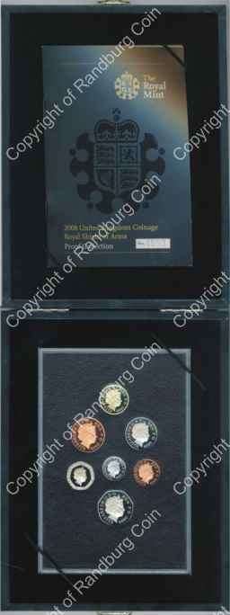 Great Britain 2008 Coinage Royal Shield of Arms Proof Collection box all ob