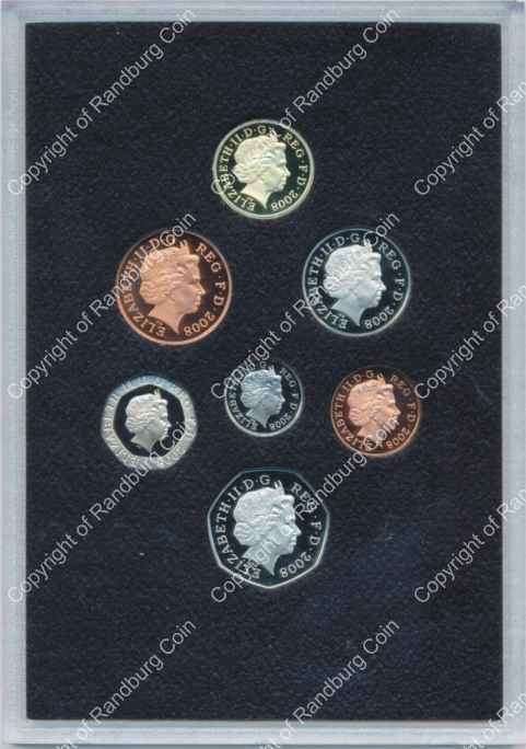 Great Britain 2008 Coinage Royal Shield of Arms Proof Collection coins ob