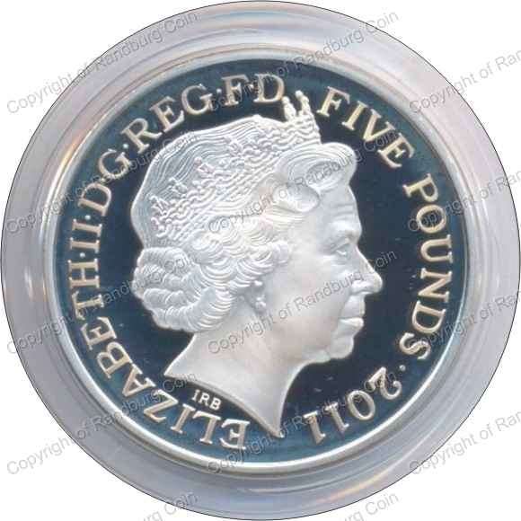 Great_Britain_2011_Silver_Proof_5_Pounds_Wedding_William_and_Kate_Coin_ob