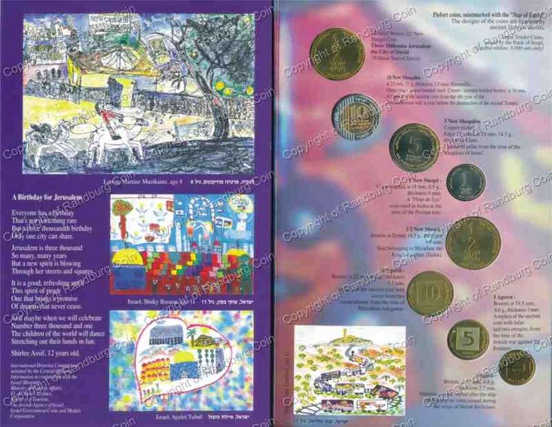 *#* Israel 1996 Piefort Mintset - Jerusalem 3000th Anniversary *#*
