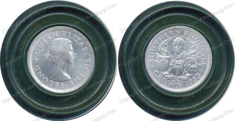 *#* Southern Rhodesia 1953 Silver Crown in original box - Judge grade yourself  *#*