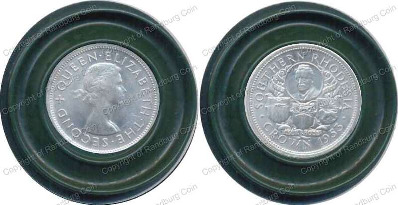 *#* Southern Rhodesia 1953 Silver Crown in original box - Judge grade yourself  *#*