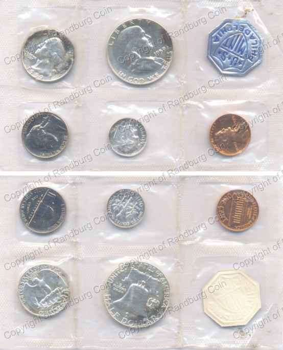 *#* USA 1959 - Philadelphia Mint Set with 3 silver coins in it *#*