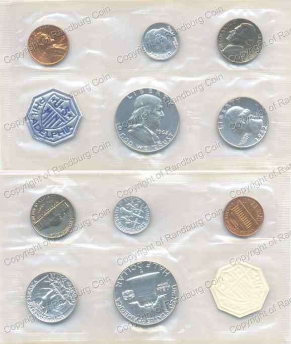 *#* USA 1961 - Philadelphia Mint Set with 3 silver coins in it *#*