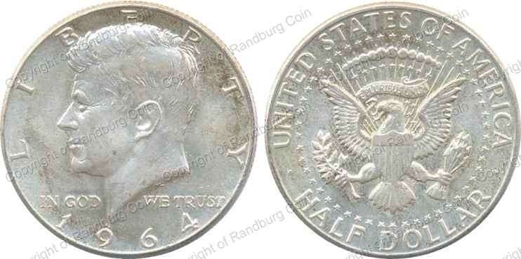 *# USA - 1964 Silver (.900 - 12.4gr) Kennedy Half Dollar *#**