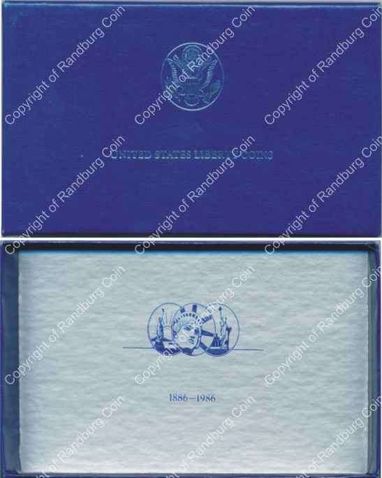 USA 1986 Liberty Half dollar and Silver Dollar cover both