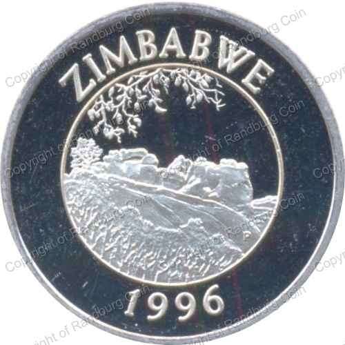 Zimbabwe_1996_PF_Silver_1oz_Ten_Dollars_Buff_ob