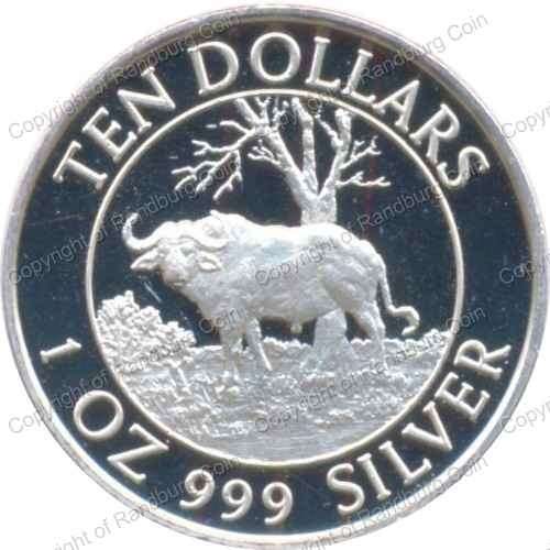 Zimbabwe_1996_PF_Silver_1oz_Ten_Dollars_Buff_rev