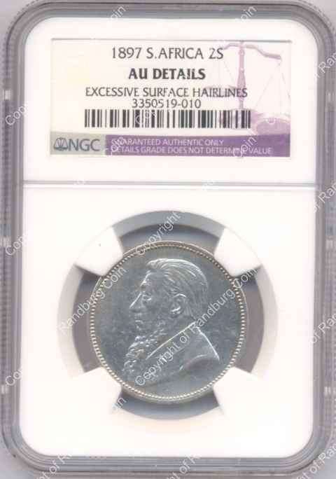 *#* 1897 SILVER HALF CROWN NGC SLABBED AU DETAILS Excessive Surface Hairlines *#*