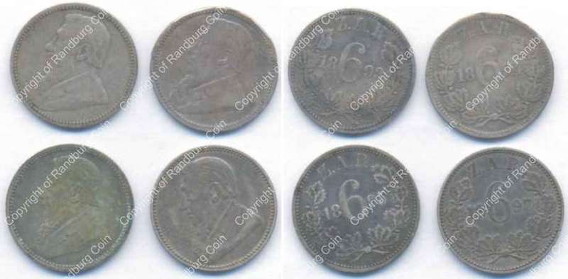 *#* Mixed Dates ZAR Silver Sixpence X 4 - Ungraded - Winning bid gets all 4 coins *#*