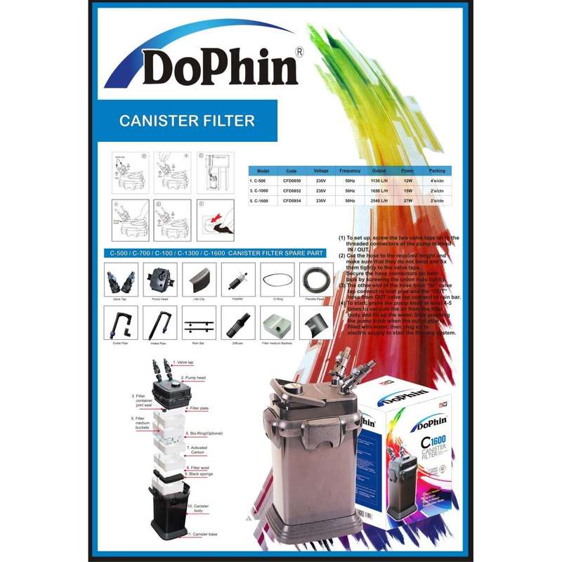 DOPHIN CANISTER FILTER C-1600 (2540 L/H)