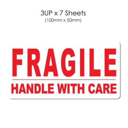REDFERN INSTRUCTION LABEL ROLL FRAGILE 100X50