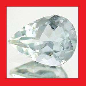 AQUAMARINE - LIGHT AQUA BLUE PEAR FACET - 1.01cts