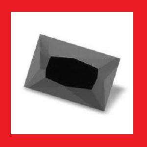 CUBIC ZIRCONIUM - JET BLACK BAGUETTE PRINCESS CUT - 0.56cts