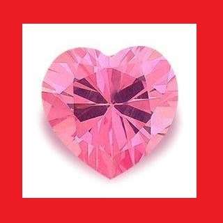 CUBIC ZIRCONIUM - HEART SHAPE RICH PINK ICE - 0.57cts