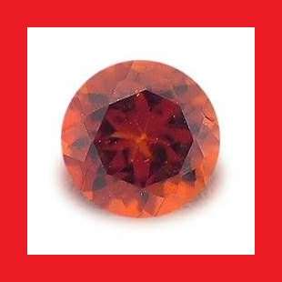 GARNET - TOP ORANGE RED ROUND FACET - 0.405cts